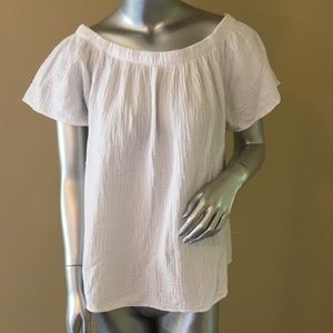 DYLAN | Off The Shoulder Cotton Woven Top
